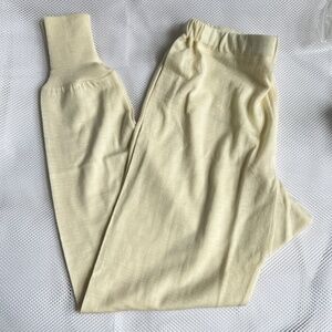 Omesli Warmers 100% Merino Wool Base Layer Underwear Bottoms Long Johns Cream